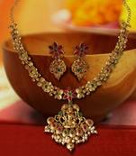 Flowery Base Style LAXMI JI ZINC Necklace