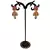 Flower Shape Laxmi Temple Zinc Necklace Ruby Colour Necklace Set