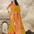 Yellow woven cotton silk saree with blouse