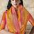Yellow woven cotton silk saree with blouse