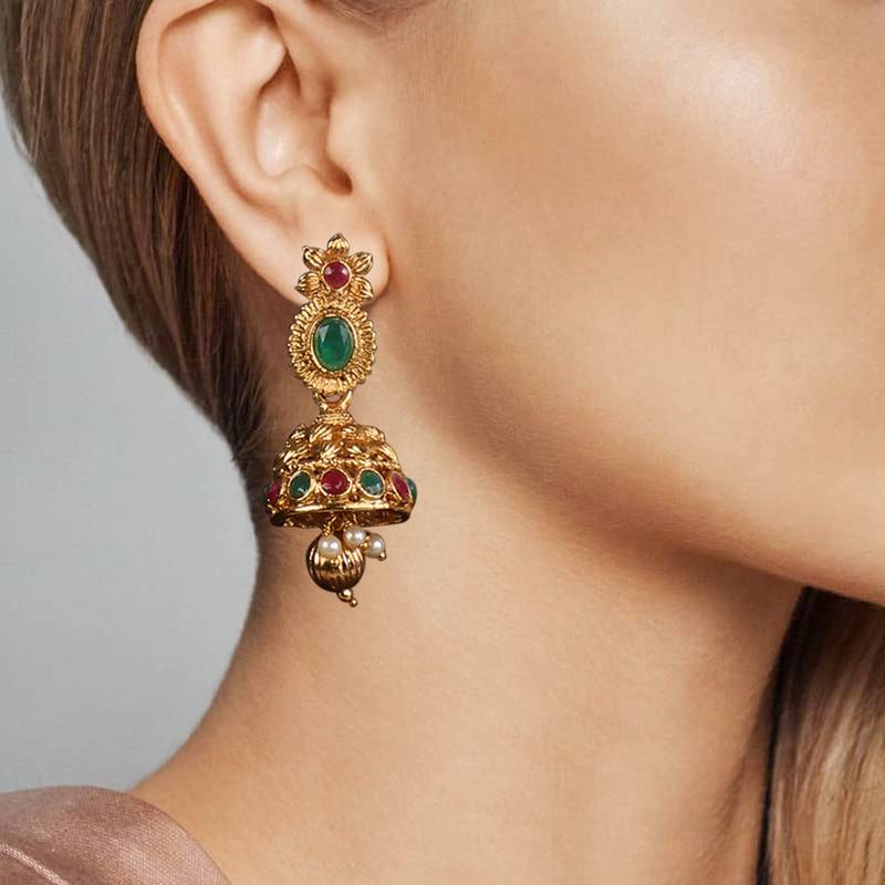 Dancing Peacock LAXMI JI Temple ZINC Necklace