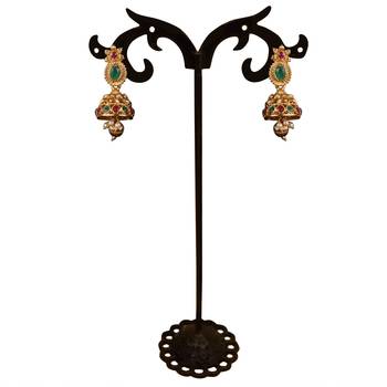 Dancing Peacock LAXMI JI Temple ZINC Necklace 5