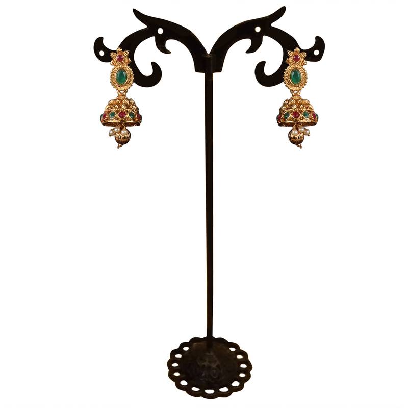 Dancing Peacock LAXMI JI Temple ZINC Necklace