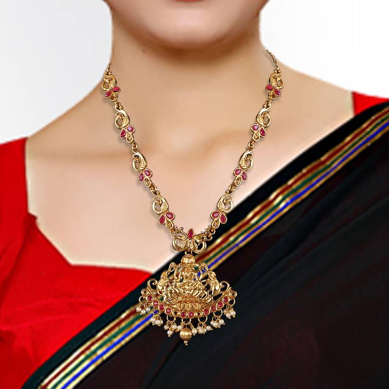 Peacock Segmented ZINC Temple Necklace