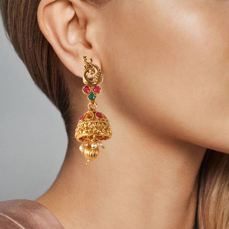 Peacock Segmented ZINC Temple Necklace