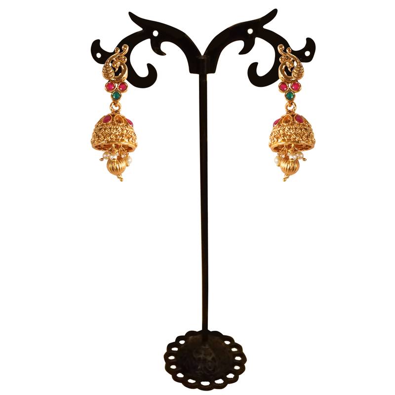 Peacock Segmented ZINC Temple Necklace