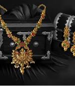 LAXMI JI Dual Leaf ZINC Necklace