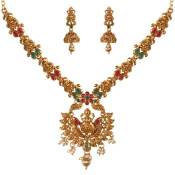 LAXMI JI Dual Leaf ZINC Necklace 2