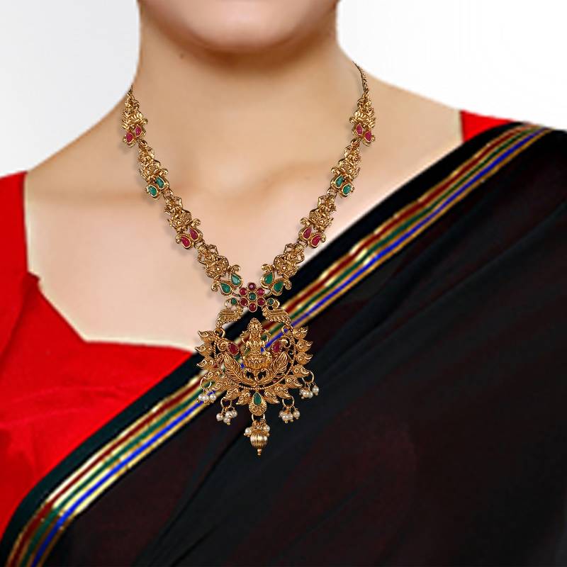 LAXMI JI Dual Leaf ZINC Necklace