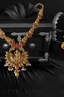 Leaf Style Temple ZINC Necklace Set