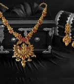 Leaf Style Temple ZINC Necklace Set