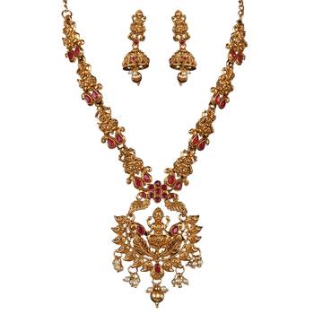 Leaf Style Temple ZINC Necklace Set 2