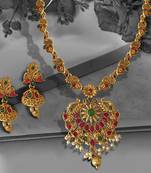 Half Circle Style Peacock ZINC Necklace