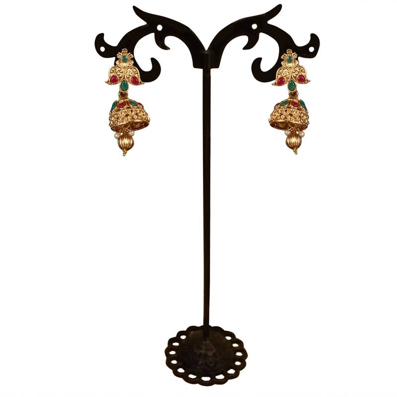 Half Circle Style Peacock ZINC Necklace