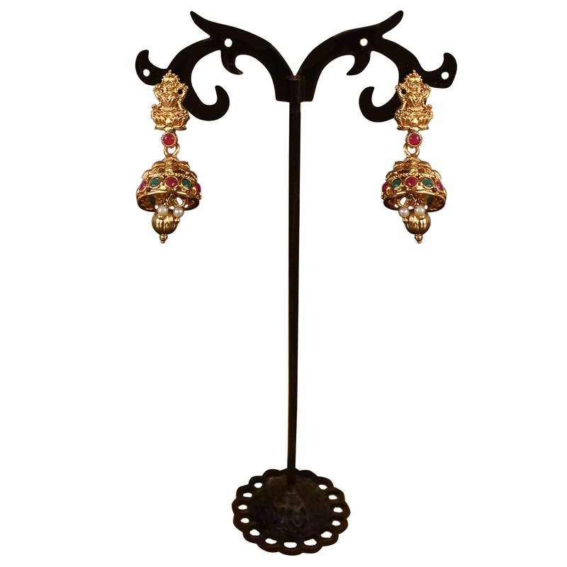 Peacock Shape Temple ZINC Necklace