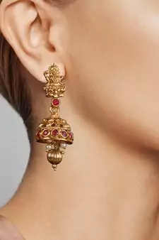 Peacock Designed Temple ZINC Necklace
