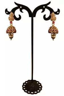 Peacock Designed Temple ZINC Necklace
