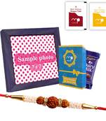 Buy Online Rudraksh Rakhi With Photo Frame Hamper N