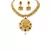Kemp Designer Laxmi ji Elephant Ruby Green Round Necklace Set