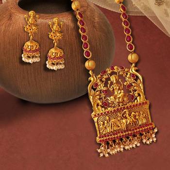 Alloy, Metal Jewel Set (Red, Gold) 1