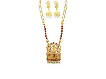 Alloy, Metal Jewel Set (Red, Gold) 2