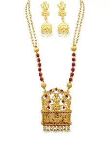 Alloy, Metal Jewel Set (Red, Gold)
