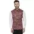 Black Printed Satin Nehru Jacket