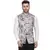 Grey Printed Satin Nehru Jacket