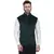 Green Plain Velvet Nehru Jacket