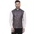 Blue Printed Jacquard Nehru Jacket