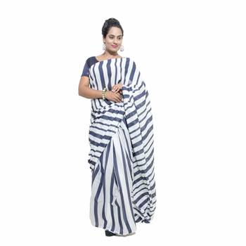 Multicolor Bagru Print Cotton Mulmul Saree With Blouse 1