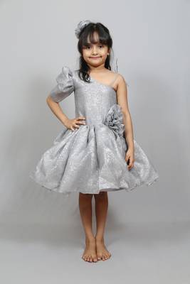 shimmer grey frock 1