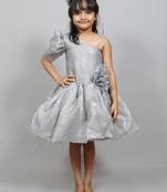 shimmer grey frock