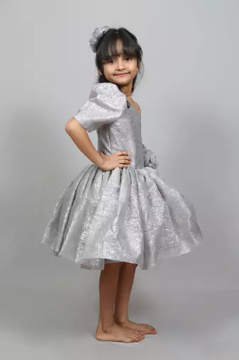 shimmer grey frock