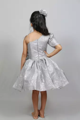 shimmer grey frock