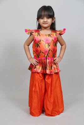 front open cap sleeves top with pant 1