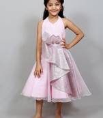 halter neck frock with frill one side