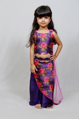 sphagetti top with printed overlap skirt 1