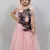 Swede top with frilled sleeves and skirt with attached pocket