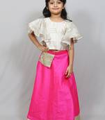 cold sleeves top and long skirt with pocket belt