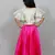 cold sleeves top and long skirt with pocket belt
