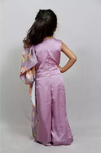 jumpsuit with one side cape