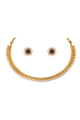 Gold pearl necklace-sets 3