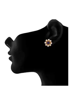 Gold pearl necklace-sets