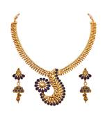 Gold crystal necklace-sets