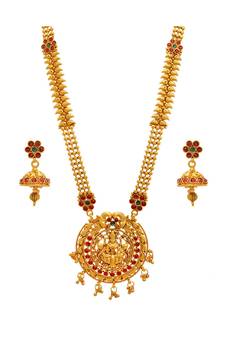 Gold crystal necklace-sets
