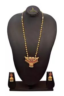 Gold crystal necklace-sets