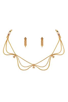 Gold diamond necklace-sets 1