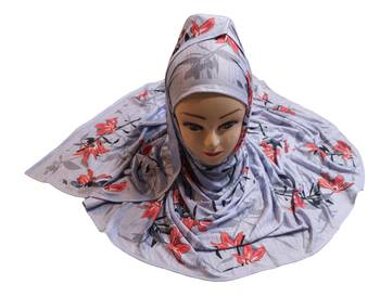 Justkartit Women'S Jersey Stretchable Material Floral Printed Hijab Scarf Dupatta 3