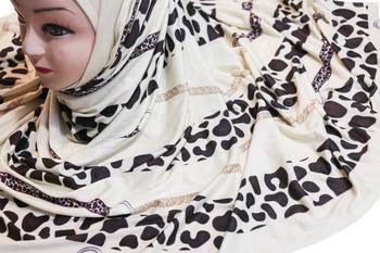 Justkartit Women'S Jersey Stretchable Material Occasion Wear Printed Hijab Scarf Dupatta 4